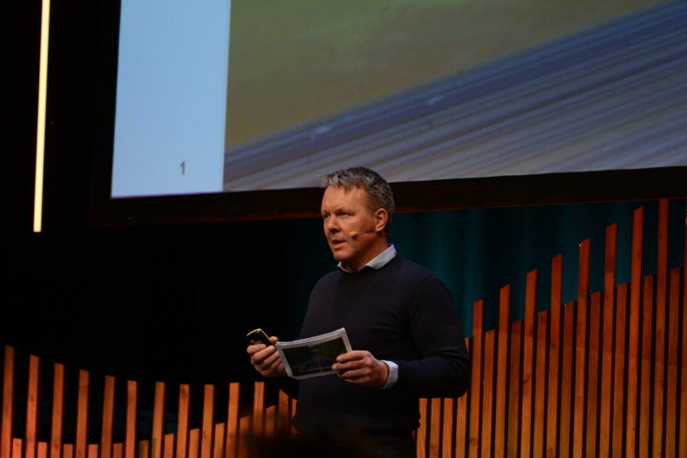 Daglig leder Håvar Moe i Boxwall på Trøndelagsmøtet.